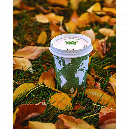 World Art Renewable and Compostable Insulated Hot Cups, 12 oz, Paper, Brown/White, 40/Pack, 15 Packs/Carton (EPBNHC12WD)