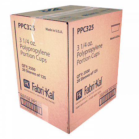 Portion Cups, 3.25 oz, Plastic, Clear, 2,500/Carton (PPC325)