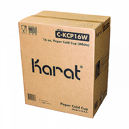 Double Poly Paper Cold Cups, 16 oz, White, 1,000/Carton (CKCP16W)