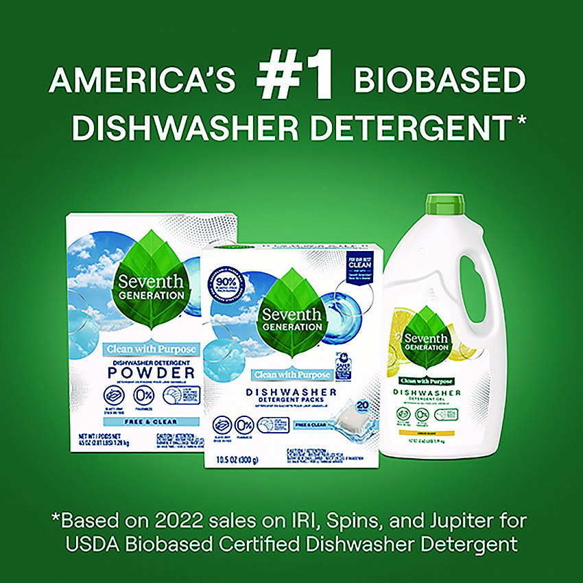 Natural Automatic Dishwasher Detergent Packs, Free and Clear, 45 Powder Packets/Box (45180EA)