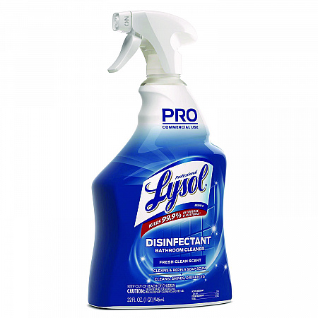 Disinfectant Bathroom Cleaner, Fresh Scent, 32 oz Spray Bottle, 12/Carton (04685CT)