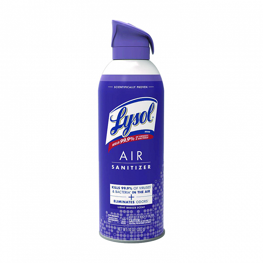 Air Sanitizer Spray, Light Breeze Scent, 10 oz Aerosol Spray, 6/Carton (99394CT)