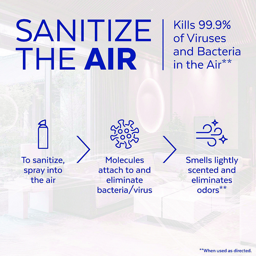 Air Sanitizer Spray, Light Breeze Scent, 10 oz Aerosol Spray, 6/Carton (99394CT)