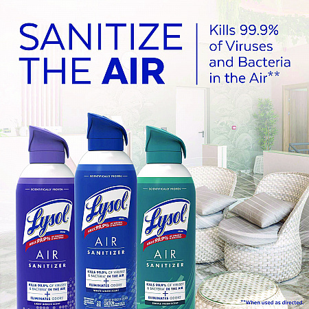 Air Sanitizer Spray, Light Breeze Scent, 10 oz Aerosol Spray, 6/Carton (99394CT)