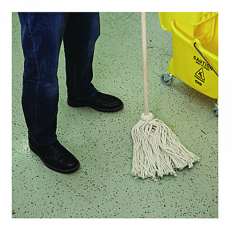 Handle/Deck Mops, #20 White Cotton Head, 54