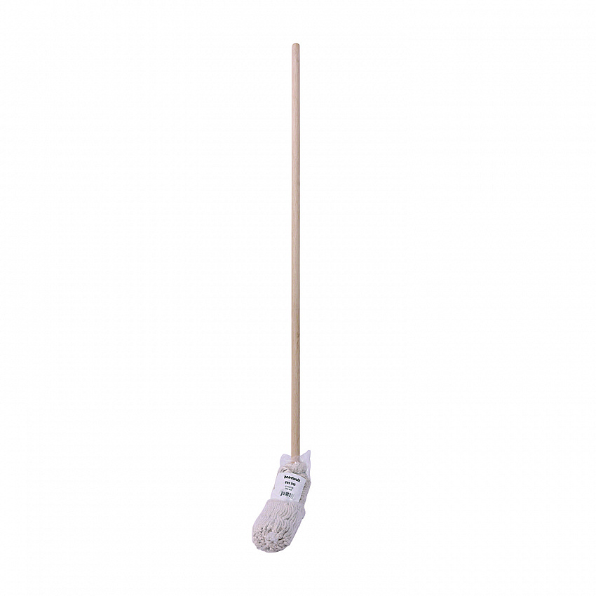 Handle/Deck Mops, #20 White Cotton Head, 54" Natural Wood Handle (120C)