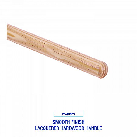 Tapered End Broom Handle, Lacquered Wood, 1.13