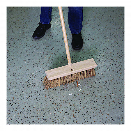 Tapered End Broom Handle, Lacquered Wood, 1.13