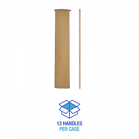 Tapered End Broom Handle, Lacquered Wood, 1.13