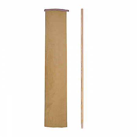 Tapered End Broom Handle, Lacquered Wood, 1.13