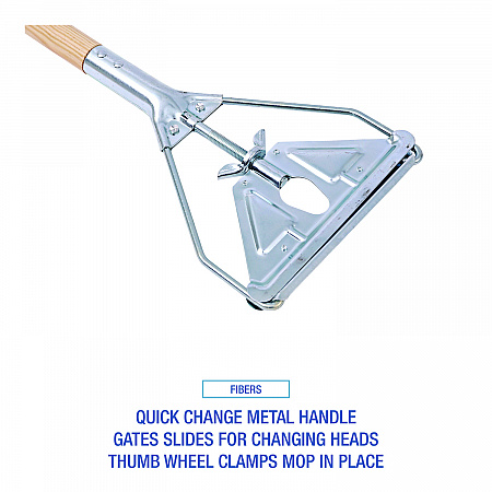 Quick Change Metal Head Mop Handle for No. 20 and Up Heads, 62