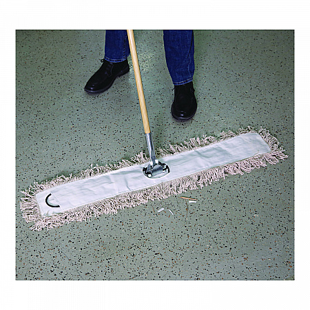 Industrial Dust Mop Head, Cotton, 48 x 3, White (1048)