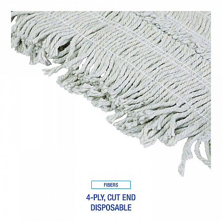 Disposable Dust Mop Head, Cotton, 18w x 5d (1618)