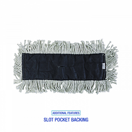 Disposable Dust Mop Head, Cotton, 18w x 5d (1618)