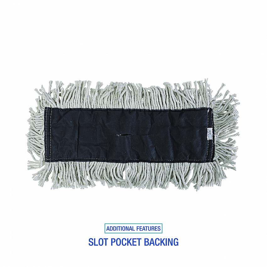 Disposable Dust Mop Head, Cotton, 18w x 5d (1618)