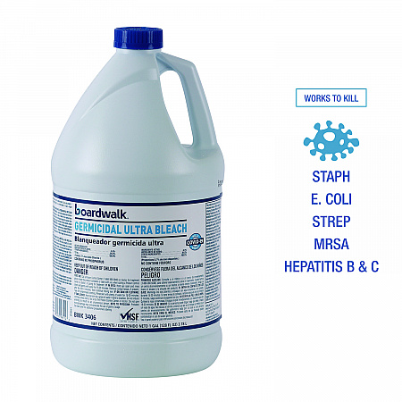 Germicidal Ultra Bleach, 6% Sodium Hypochlorite, 1 gal Bottle, 6/Carton (3406)