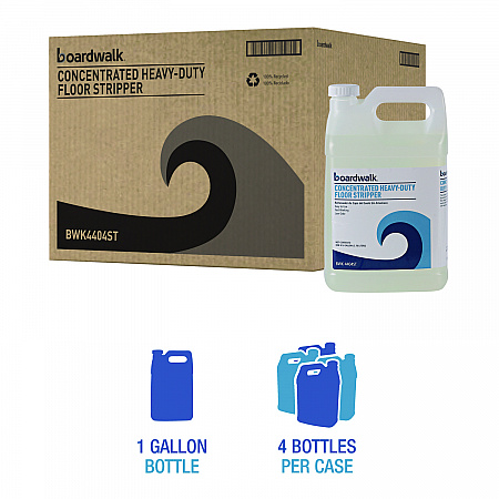 Concentrated Heavy-Duty Floor Stripper, 1 gal Bottle, 4/Carton (4404ST)