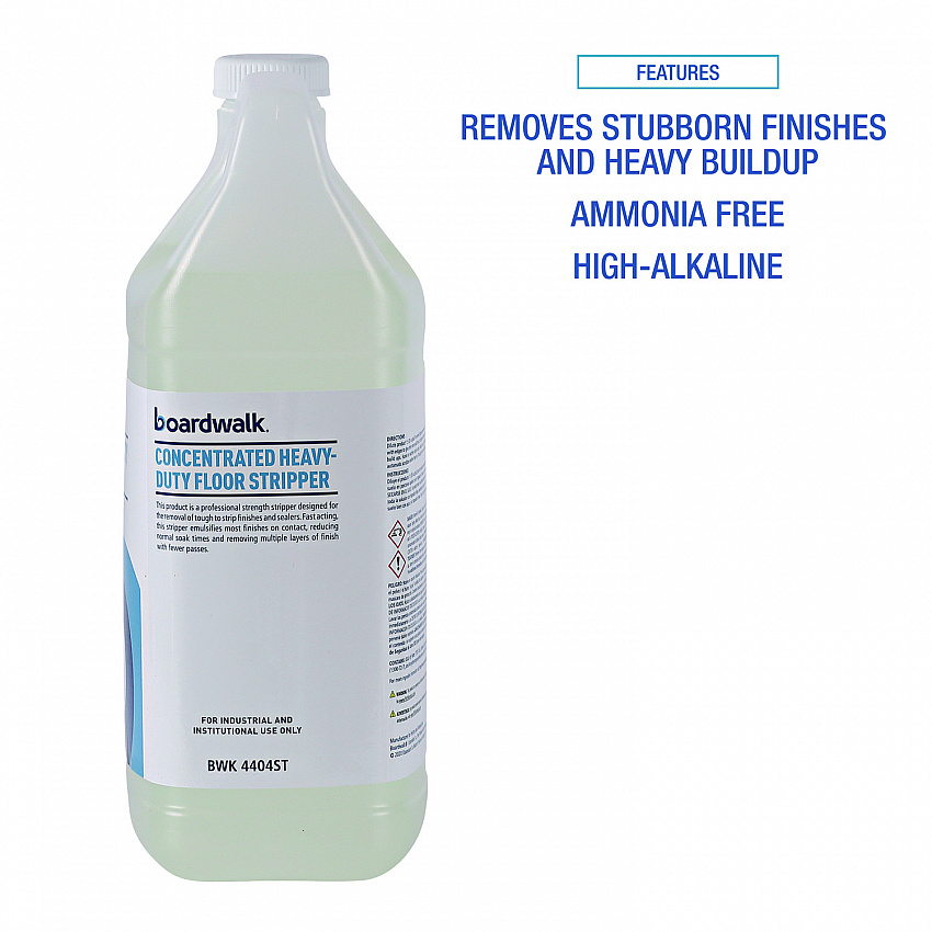 Concentrated Heavy-Duty Floor Stripper, 1 gal Bottle, 4/Carton (4404ST)