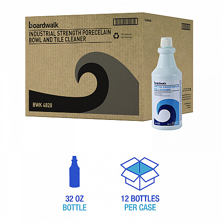 Industrial Strength RTU Porcelain Bowl and Tile Cleaner, 32 oz Bottle, 12/Carton (4820)