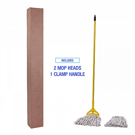 Cotton Cut End Mop Kit, #24 Natural Cotton Head, 60