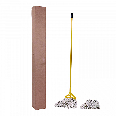 Cotton Cut End Mop Kit, #24 Natural Cotton Head, 60