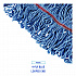 Cotton Mop Heads, Cotton/Synthetic, Large, Looped End, Wideband, Blue, 12/Carton (LM30311L)