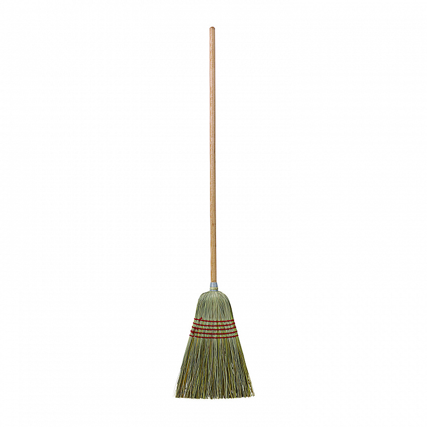 Corn/Fiber Brooms, Corn/Yucca Bristles, 53.5" Overall Length, Natural, 6/Carton (BR10004)