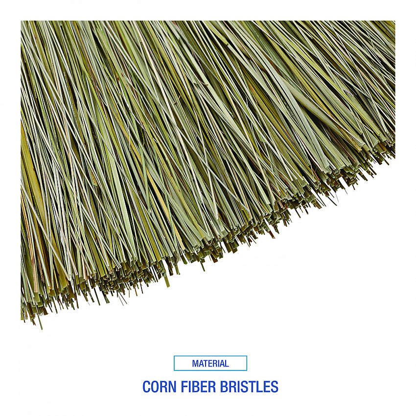 Corn/Fiber Brooms, Corn/Yucca Bristles, 53.5" Overall Length, Natural, 6/Carton (BR10004)