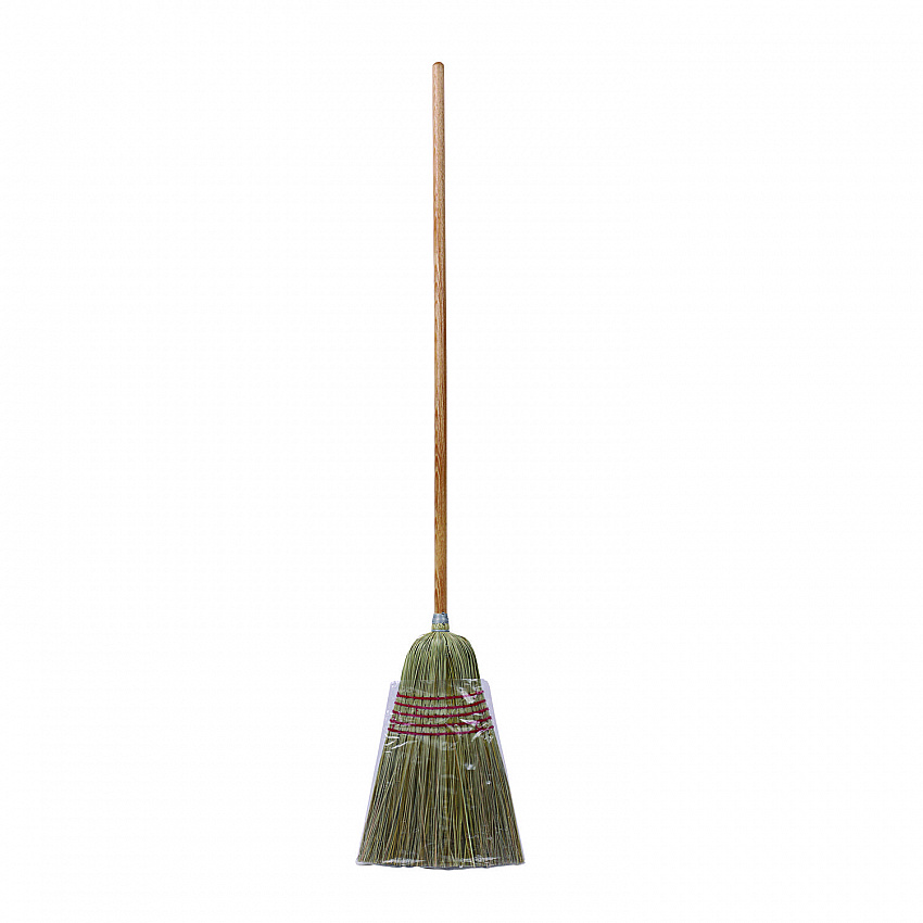 Corn/Fiber Brooms, Corn/Yucca Bristles, 53.5" Overall Length, Natural, 6/Carton (BR10004)