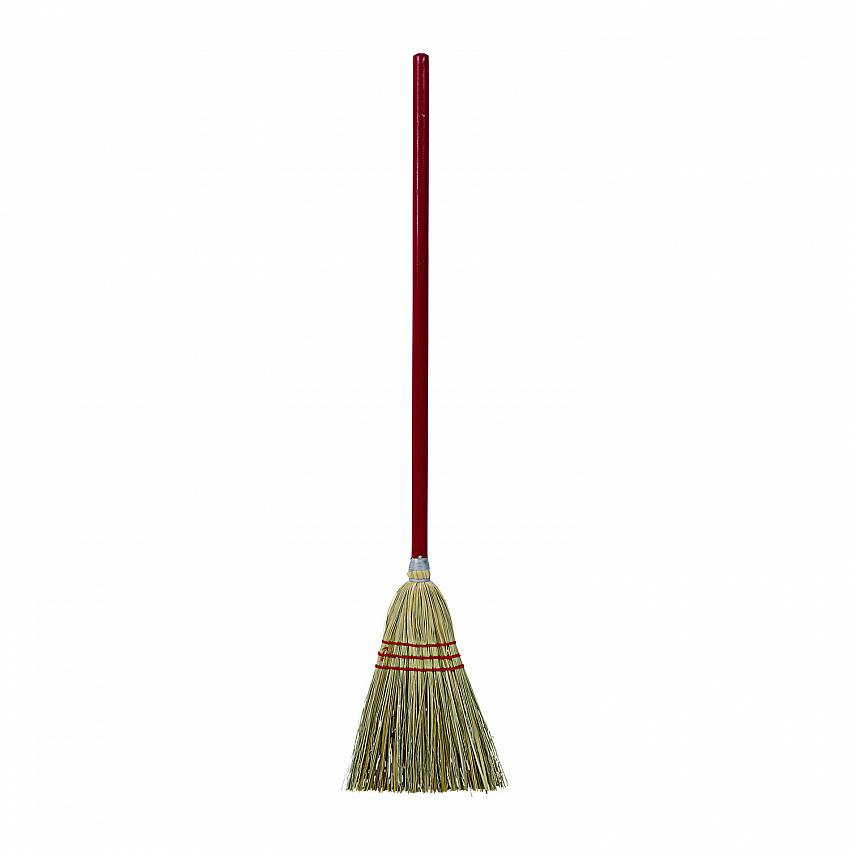 Corn/Fiber Brooms, Corn/Synthetic Fiber Bristles, 36" Overall Length, Gray/Natural, 12/Carton (BR10016)