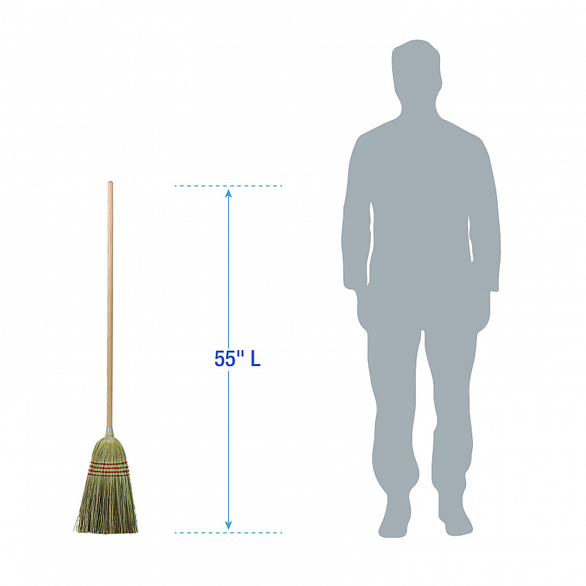Cleaning Kit, Medium Blue Cotton/Rayon/Synthetic Head, 60" Natural/Yellow Wood/Metal Handle (CLEANKIT)