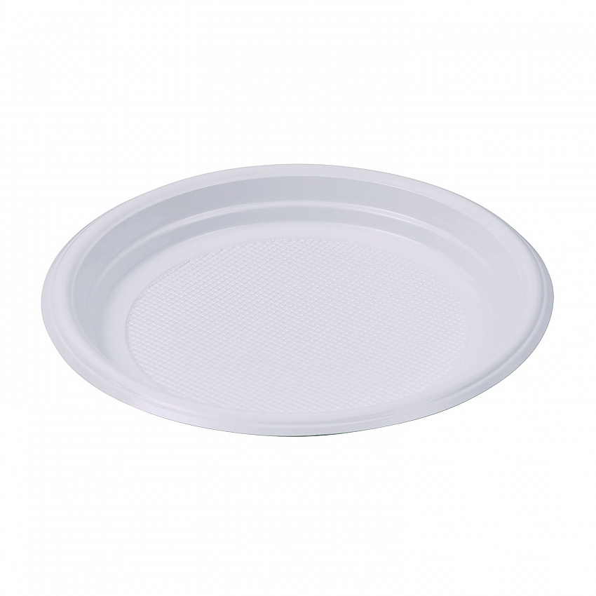 Hi-Impact Plastic Dinnerware, Plate, 9" dia, White, 500/Carton (PLTHIPS9WH)