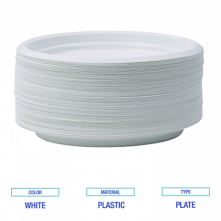 Hi-Impact Plastic Dinnerware, Plate, 9