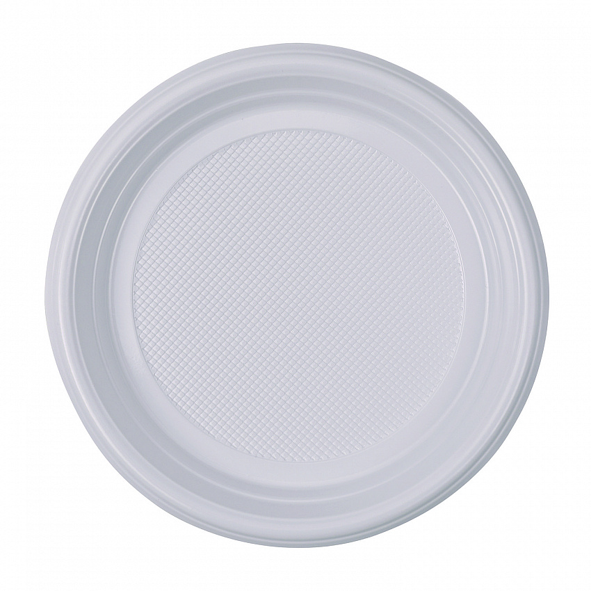Hi-Impact Plastic Dinnerware, Plate, 9" dia, White, 500/Carton (PLTHIPS9WH)
