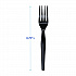 Heavyweight Polystyrene Cutlery, Fork, Plastic, Black, 1,000/Carton (FORKHWBLA)