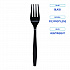 Heavyweight Polypropylene Cutlery, Fork, Plastic, Black, 1,000/Carton (FORKHWPPBLA)