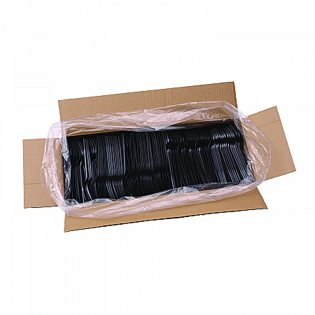 Heavyweight Polypropylene Cutlery, Fork, Plastic, Black, 1,000/Carton (FORKHWPPBLA)