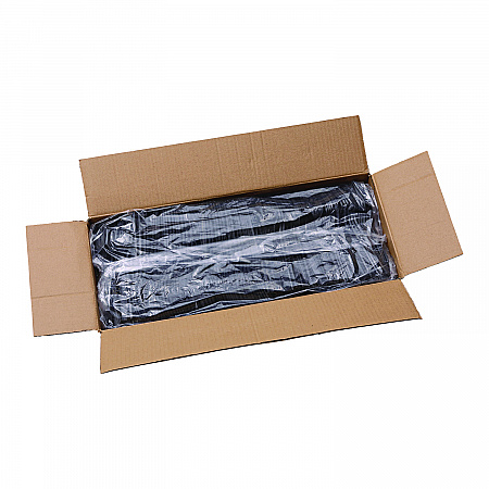 Heavyweight Polypropylene Cutlery, Fork, Plastic, Black, 1,000/Carton (FORKHWPPBLA)