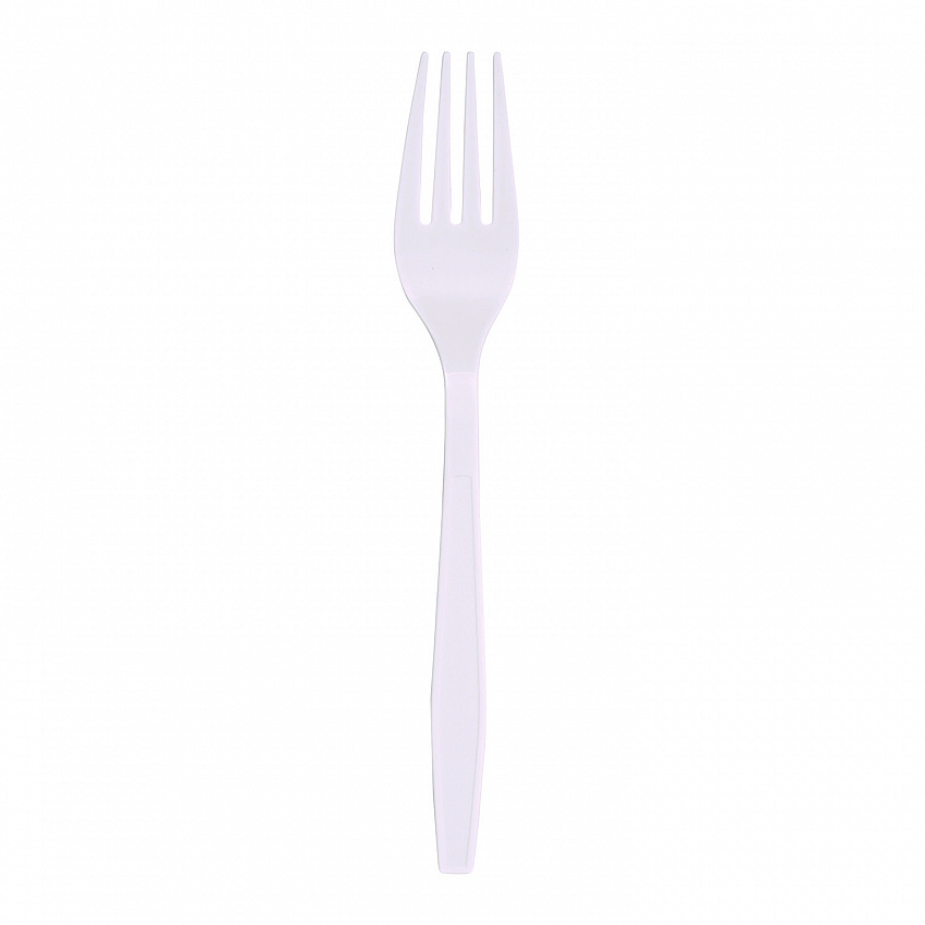 Heavyweight Polypropylene Cutlery, Fork, Plastic, White, 1,000/Carton (FORKHWPPWH)