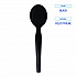 Heavyweight Wrapped Polystyrene Cutlery, Soup Spoon, Plastic, Black, 1,000/Carton (SSHWPSBIW)
