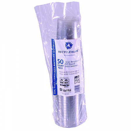 Recycleware Round Deli Container, 32 oz, 4.6