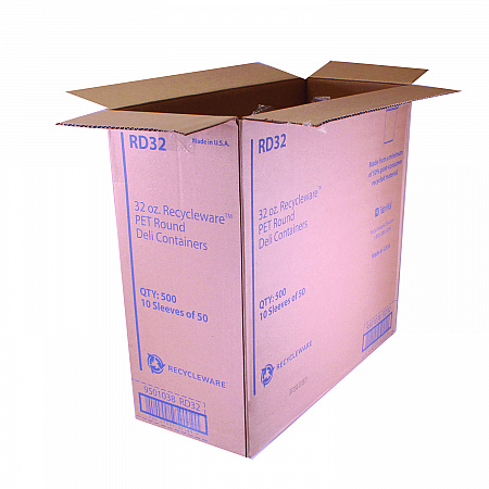Recycleware Round Deli Container, 32 oz, 4.6