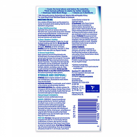 Disinfectant Toilet Bowl Cleaner, Atlantic Fresh Scent, 24 oz Angle-Neck Bottle, 9/Carton (98012)