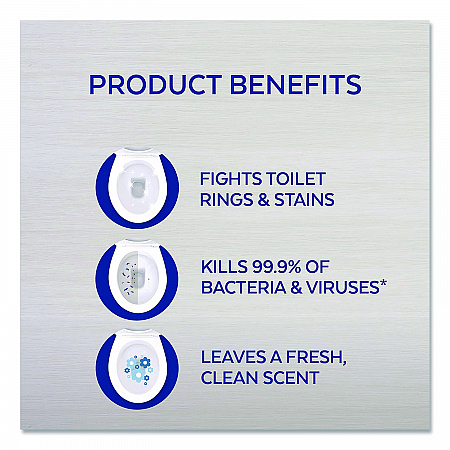 Disinfectant Toilet Bowl Cleaner w/Lime/Rust Remover, Atlantic Fresh Scent, 24 oz Angle-Neck Bottle, 9/Carton (98013)