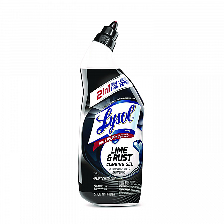 Disinfectant Toilet Bowl Cleaner w/Lime/Rust Remover, Atlantic Fresh Scent, 24 oz Angle-Neck Bottle (98013EA)