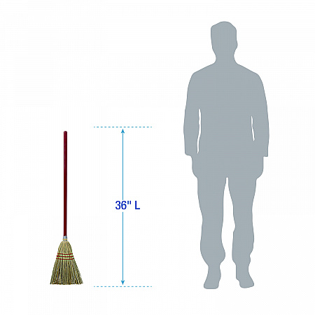 Corn/Fiber Brooms, Corn/Synthetic Fiber Bristles, 36