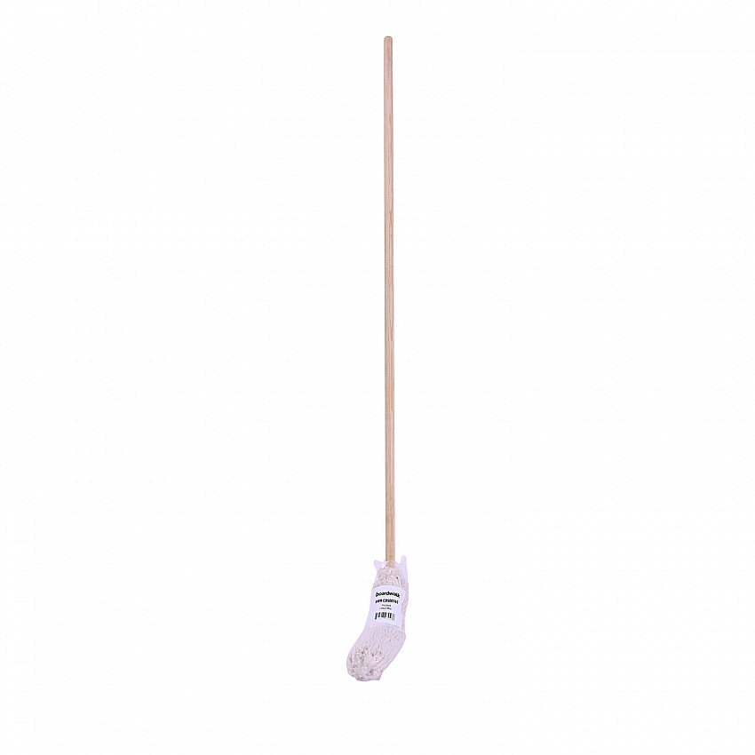 Cotton Deck Mop, #16 White Cotton Head, 50" Wood Handle, 12/Carton (CD50016S)