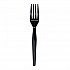 Heavyweight Polystyrene Cutlery, Fork, Plastic, Black, 1,000/Carton (FORKHWBLA)