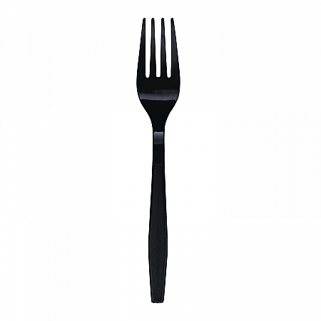 Heavyweight Polypropylene Cutlery, Fork, Plastic, Black, 1,000/Carton (FORKHWPPBLA)