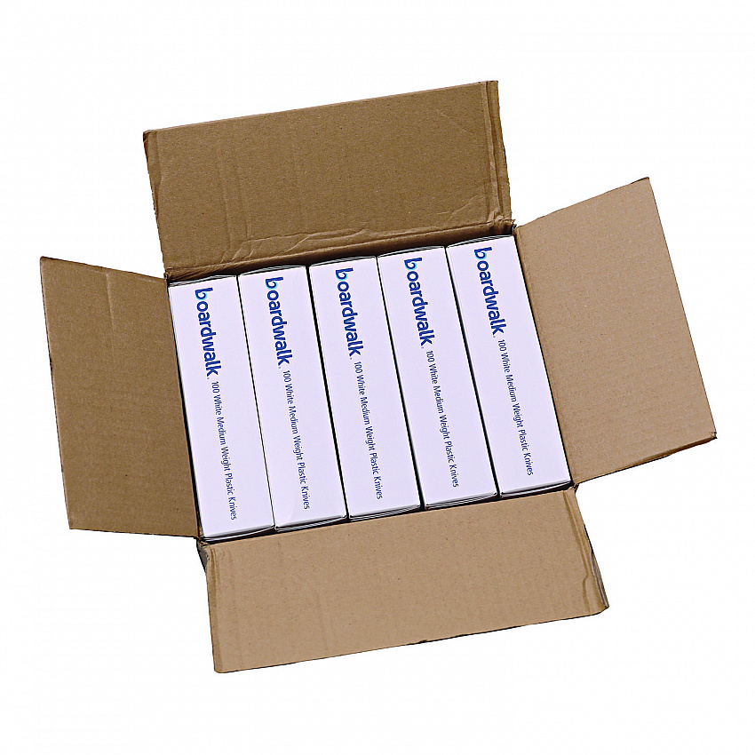 Mediumweight Polystyrene Cutlery, Fork, Plastic, White, 100/Box, 10 Boxes/Carton (FORKMWPSCT)